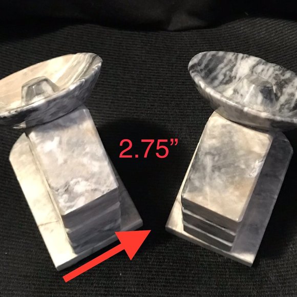 MARBLE SOMBRERO HAT MEXICAN SIESTA SCULPTED CARVED BOOKENDS - Picture 5 of 8